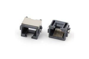 RJ45 Network Port Connector Mid Mount 90Degree SMT Type 8P8C RJ45 Female Connector
