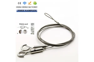High Quality Stainless Steel Wire Rope Assembly Wire Hanging Cable With Hook Terminal For Ceiling Suspension System