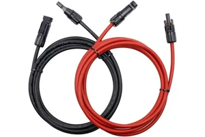 RoHS High Voltage 1500V XLPE Insulated PVC Jacket Solar Cable 4-6mm2 SAE MC Connector 30A Rated Current Solar Panel Copper Power