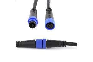 IP67/IP68 M15 Electrical Wire Connector Male Female Waterproof 2pin 3pin 4pin LED Cable Conector for Outdoor Power Lighting
