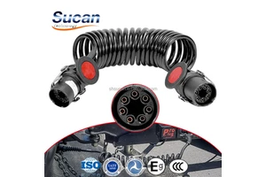 Genuine Quality Heavy-duty Trailer and Truck Parts Accessories Spring Extension Cables, 24v Truck Spirals, EBS/ABS Trailer Plugs