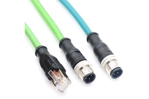 M12 4-Pin D-Coded to RJ45 Cable IP67 Industrial Sensor Cable CAT5e Ethernet Network Cable for PROFINET