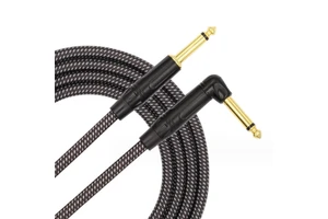 3m 90 Degree 6.35MM Balanced Stereo Audio Cable 6.35 Male to TRS Male Instrument Cable for Electric Guitar