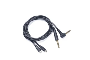 1/4 Inch to USB C Guitar Cable 90 Degree Angle 6.35mm Male Mono Jack to Type C Cable