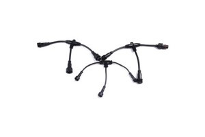 Custom Electrical Cable Wiring Harness Assembly Waterproof Male Female Extension Cable For Power Applications Rated Current 10A