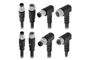 Industrial Circular IP67 Waterproof Automotive Connector 30V/60V 4A 2-8 Pin Male Female Straight Connector Wire Harness