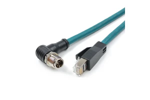 Factory Customize Industrial Ethernet Profinet M12 X Code 8pin to RJ45 Cat6a Connector Flexible Drag Cable