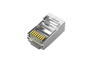 Rj45 Modular Plug Cat6 Ftp Sftp Shielded Gold Contact 8p8c Male Ethernet Connector Rj45 Pass Through Connector