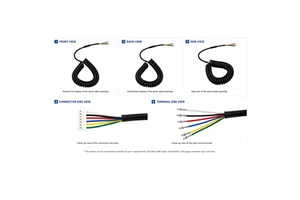 Customize PUR Coiled Spring Cable Spiral Cable with Terminal Connector