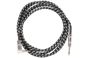 Folk Acoustic-Electric Guitar Cable 3m6m Bass Performance Noise Reduction Elbow Audio Electric Guitar Connection Cable Accessory