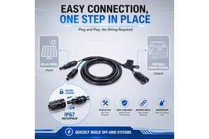 Safety Protected for Solar Charger Cable Built-in Fuse Holder XLPE DC 1000V IP67 Rated Off-Grid Portable Solar Generator