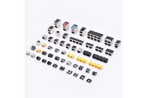 RJ45 Ethernet Interface Connector with Gold Plating Through Hole Mounting 1 Port