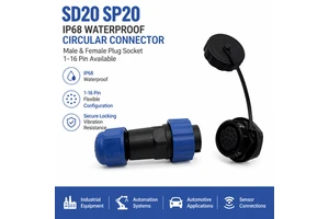 IP68 Waterproof Circular Connector SD20 SP20 Male Female Plug Socket 1-16 Pin Cable Connector for Industrial Equip Auto Sensor