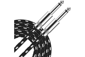 Factory Customized 6M Guitar Cable with Low Noise Wire 6.35mm Male to Male Mono Jack Cable Extension Cable for Electric Guitar