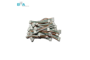 1.00mm Pitch 8Pin to 8Pin Wire Harness 28AWG 48MM/0.16ft PVC Insulated White/Orange for Consumer Electronics Internal Connection