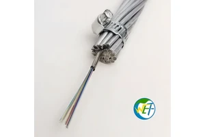 Wolf 24-Core Outdoor High Voltage Optical Ground Wire (OPGW) Fiber Optic Cable -25C~70C Temperature Range Steel Strand Power