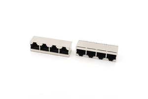 Free Sample Ethernet 1x4 Port Vertical RJ45 Female Connector