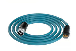IP67 Industrial Ethernet Cable M12 X Coded to RJ45 Data Communication Cable 8pin 26awg Black PUR 8 Pin Network Cat 8 Cable LANKA
