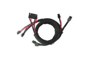 Custom Nylon Mesh Power Supply Harness 4~6Pin Wrapped Copper Conductor PVC Insulation Factory Size Per Required Instrumentation