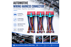 OEM 48 Pin Automotive Wiring Harness with Color Coded Wires for Vehicle Electrical System