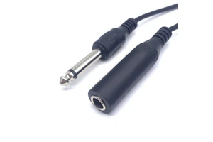 Premium 6.35mm Mono TRS Jack 1/4 TS Guitar Patch Cords Instrument Flexible Shielded Cable 1m Female Male Head Cable