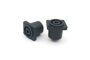 XLR 4 Pin Square Speakon Adapter Panel Mount Female Socket Speaker XLR Audio Cable Connector