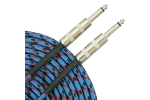Guitar Audio Cable 1/4 Inch 6.35mm TRS to Straight 20 FT Electric Guitar Instrument Cable Wire