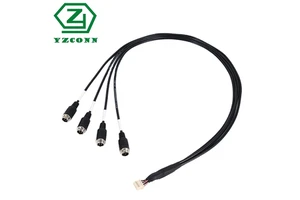 Factory Custom ODM M12 2 Pin Female Waterproof Sensor Connector Injection Molding PVC Pipe Electrical Cable Power Wire Harness