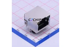 R-RJ45R08P-C000 Ethernet Connector (RJ45 RJ11) Bent Lead Through Hole Connector RJ45 Jack Right Angle Insert 1 With LED