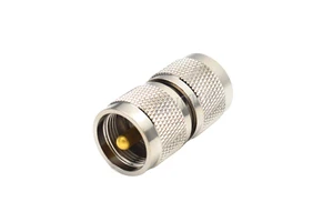 UHF Male to UHF Male Plug Crimp Connector 50 OHM 0-6GHz RF Coaxial Brass Copper Adapter