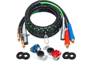 3 1 Spiral Wrap ABS Copper Core Heating Electrical Cord Rubber Air Line Polyester Braided Hose Assemblies SAE J1402 Trailer Cord