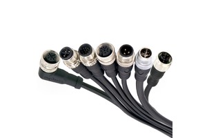Linconn M8 4Pin B D Code Male Female Waterproof IP67 Copper Contact Stainless Steel Housing Straight Panel Mount Connector Cable