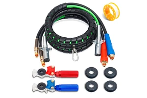 Best Selling 3 1 Air Brake Line Assembly 15FT Aluminum Rubber Spiral Cable Kit Gladhands for Green/Red/Black for CM Series