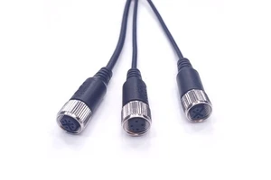 1-to-3 M12 8-Pin Male to Female IP67 Waterproof for Industrial Signal/Power Splitter Harness for Sensor Wiring Harness
