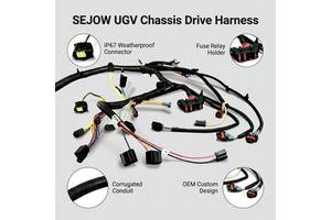Professional Custom Automotive Wiring Harness Manufacturer Waterproof Motorcycle Audio GPS Navigation Tinned Copper Conductor