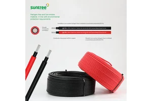 TUV PV1-F 4mm2 Low Smoke Halogen Free Irradiated XLPO Insulation Solar Cable with 25 Years Product Lifetime