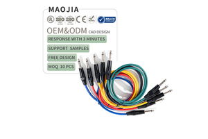 Professional Red Blue Yellow Green Colour Guitar Cable 1/4 Jack 6.35mm TS to TS High Shielding Instrument Audio Cable