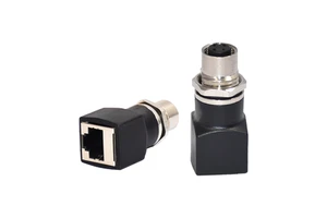 M12 To RJ45 Male A D X Code Connector High Flexibility Cable With Shielding, Designed For Interconnection In Automation Systems.