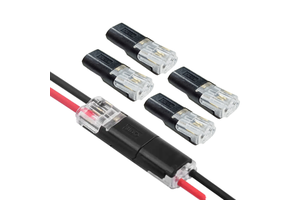 2-Pin Quick Splice Electrical Cable Wire Connector Crimp Terminals For 22-20AWG Wiring Connection Copper Brass Contacts PC
