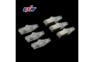 RJ45 Cat5 Cat6 8P8C Connector 8 Gold Ethernet Plug With Copper Contact ABS Housing Shielded/Unshielded For Network