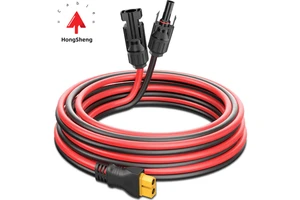 12AWG 4mm2 PVC Insulated Solar Connector Cable Male/Female Single Head Outdoor Mobile Energy Storage Power Copper Power Stations