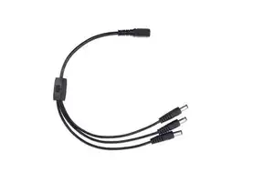 Y Splitter Extension Power Cable 12V DC5521 1 Female 3 Male 5.5*2.1 Mm DC Connector LED Security Monitoring Copper PVC Cable