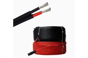 Huatai PV IEC 60227 1KV 4mm2 XLPO Heat Resistant Sheath Tinned Copper Double Core Red Black Solar Electrical Cable Stranded CCC