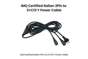 ELKS CH TYPE12-Y Power Cable 2x Devices H05Z1Z1-F 3G1.0 Black Halogen-Free Flexible Industrial Connection Cord China