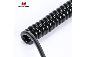 Flexible TPU PUR Spiral Coiled Control Cable 2 3 4 5 7 8 Core Retractable Signal Wire for CNC Robot Medical Automation CE
