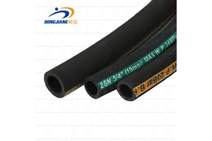 Oil Resistant Black Steel Wire Braided Rubber Hose Hydraulic Rubber Oil Hose From China Factory