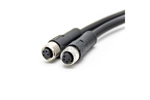 Ip67 M8 Connector 4 Pin a Code Metal with Cable Female Straight Industrial Wire Cable Connector Waterproof