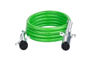 Way Trailer Cord 12 FT ABS Electrical Power Cord Heavy Duty Green Straight Power Wire Cable for Semi Trucks Trailers Tractors