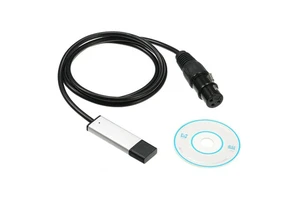 Pure Copper USB to RS485 Control Cable for Computer Braid Shielding with PVC Jacket Compatible Freestyler DMX512 Qlight DMX PC