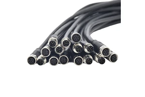 Circular 6 Pin PVC Unshielding Cable Electrical Waterproof Molding M8 Connector